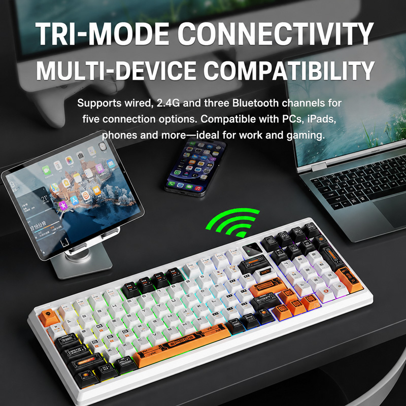 Langtu T98 Three-Mode Wireless - Gaming Keyboard No Noise recension och pris