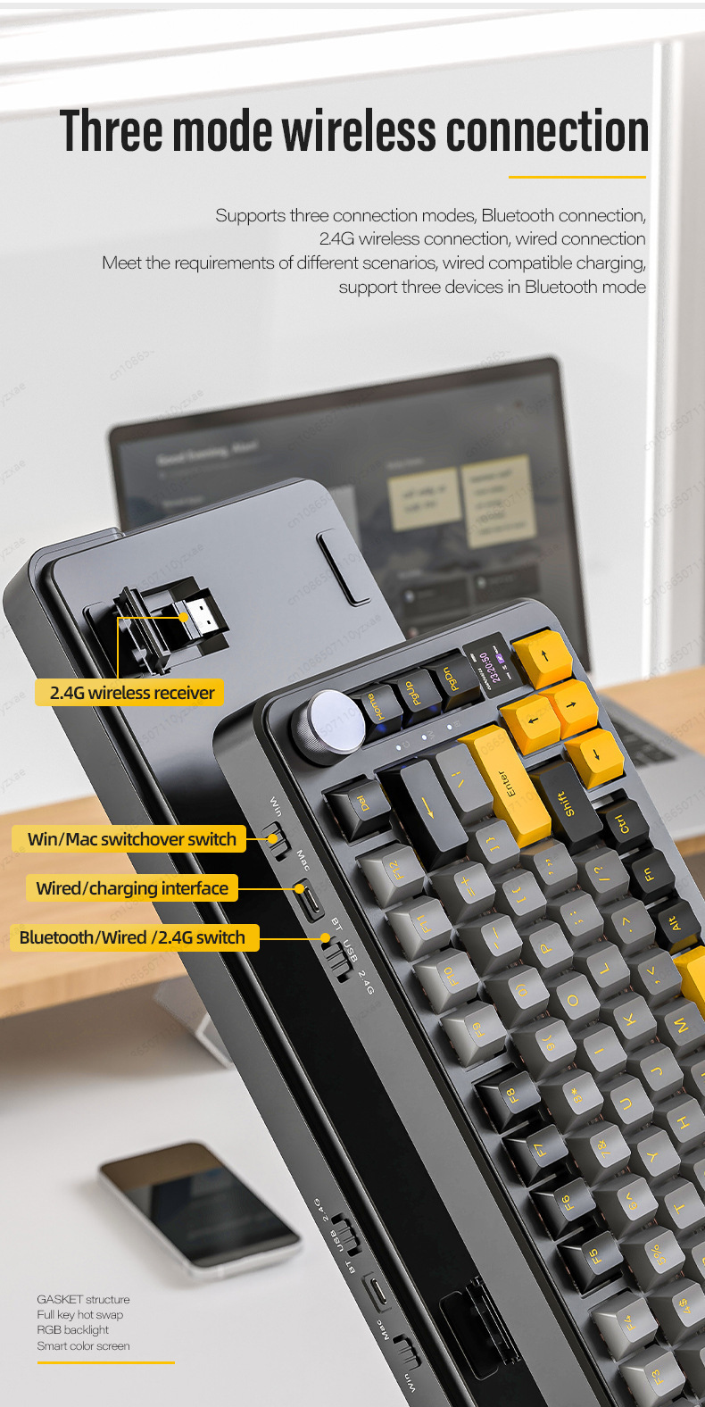 2024 New AL66 Mechanical Keybo - Gaming Keyboard No Rgb recension och pris