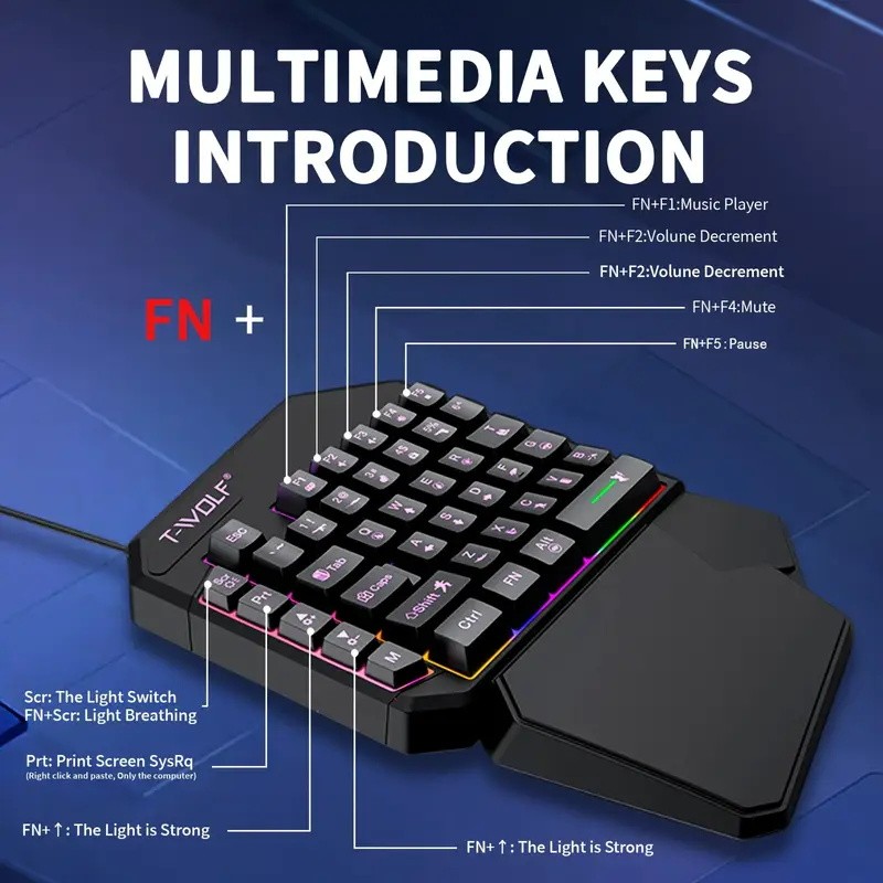 FocusOnPC TF900 2-in-1 Mobile  - Gaming Keyboard Half recension och pris