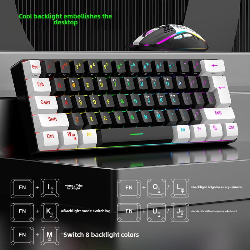 Keyboard and Mouse Sets 60% RG - Gaming Keyboard Extension recension och pris